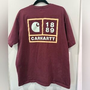 Carhartt Men's Burgundy Pocket T-Shirt